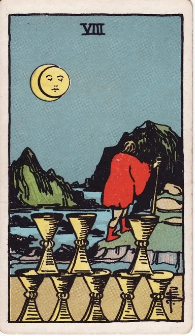 컵 8 (Eight of Cups) 타로 카드