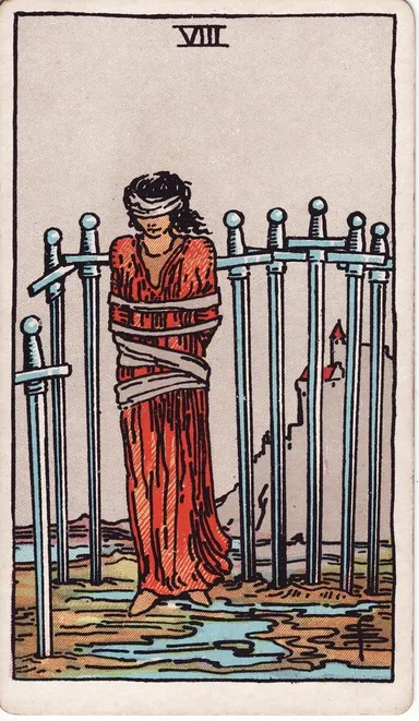 소드 8 (Eight of Swords) 타로 카드