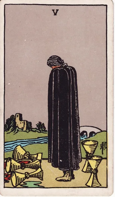컵 5 (Five of Cups) 타로 카드