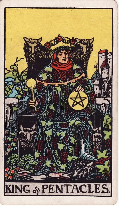펜타클 킹 (King of Pentacles) 타로 카드