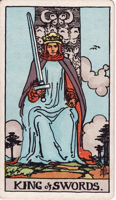 소드 킹 (King of Swords) 타로 카드