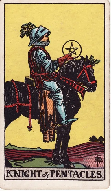 펜타클 나이트 (Knight of Pentacles) 타로 카드