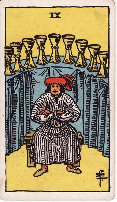 컵 9 (Nine of Cups) 타로 카드