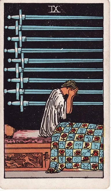 소드 9 (Nine of Swords) 타로 카드