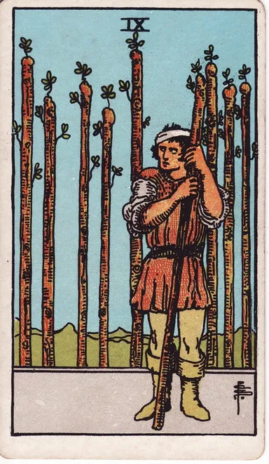 완드 9 (Nine of Wands) 타로 카드