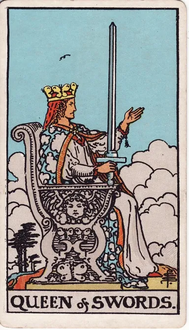 소드 퀸 (Queen of Swords) 타로 카드