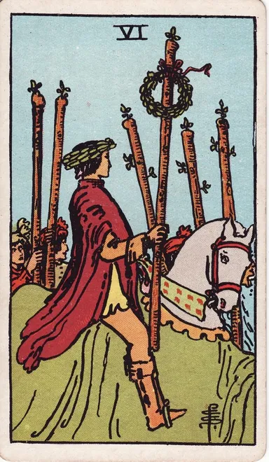 완드 6 (Six of Wands) 타로 카드