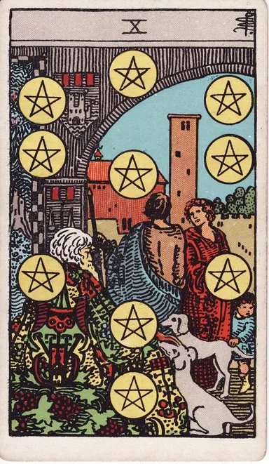펜타클 10 (Ten of Pentacles) 타로 카드