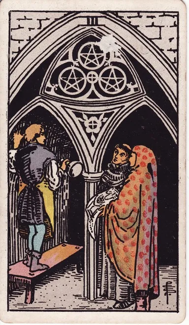 펜타클 3 (Three of Pentacles) 타로 카드