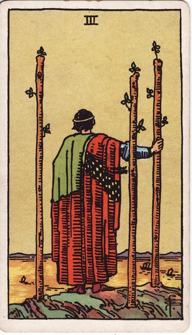 완드 3 (Three of Wands) 타로 카드
