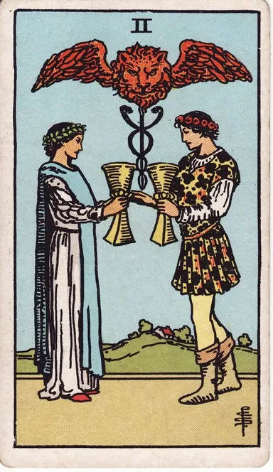 컵 2 (Two of Cups) 타로 카드